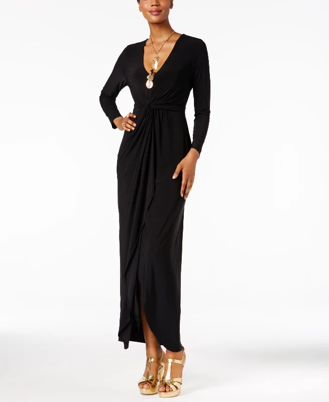 Thalia Sodi Long Sleeve High Low Maxi Dress