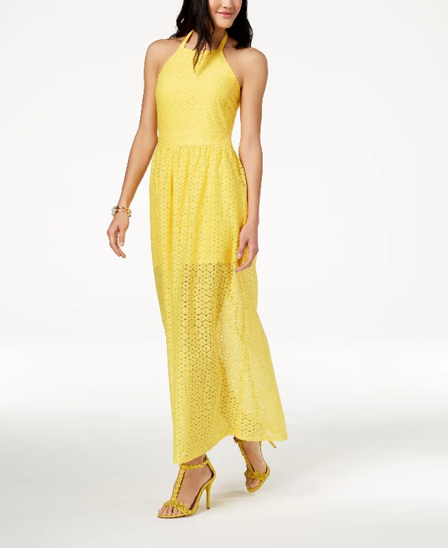 The Edit By Seventeen Juniors Crocheted Maxi Dress