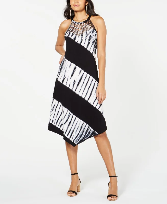 INC Tie-Dyed Crochet Midi Dress