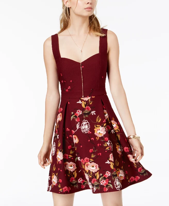 Trixxi Juniors Sweetheart Floral Print Dress