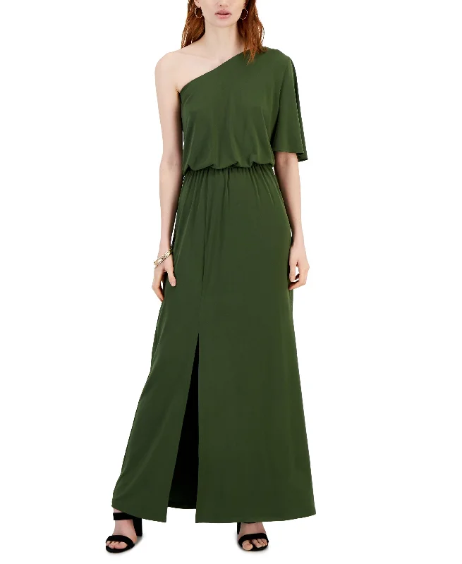 Women's One-Shoulder Maxi Dress